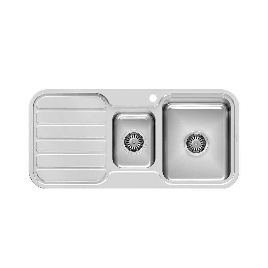 1 1000 Series 1-1/3 R/H Bowl Sink W/-Drainer W/-Hole , Sinks – Pilbara Bathroom Warehouse