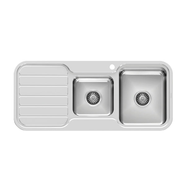 1 1000 Series 1-3/4 R/H Bowl Sink W/-Drainer W/-Hole , Sinks – Pilbara Bathroom Warehouse