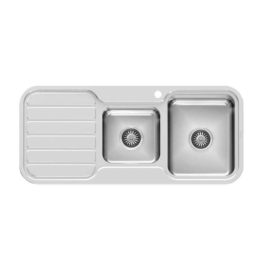 1 1000 Series 1-3/4 R/H Bowl Sink W/-Drainer W/-Hole , Sinks – Pilbara Bathroom Warehouse