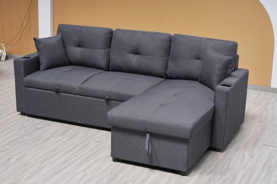 Ellie Sofa Bed Charcoal Fabric