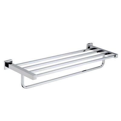 Square Towel Shelf & Rail Chrome