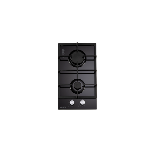 30cm Gas on Glass Cooktop Wok, Cast Iron Trivits, Black Glass | Pilbara Bathroom Warehouse - Perth, Western Australia
