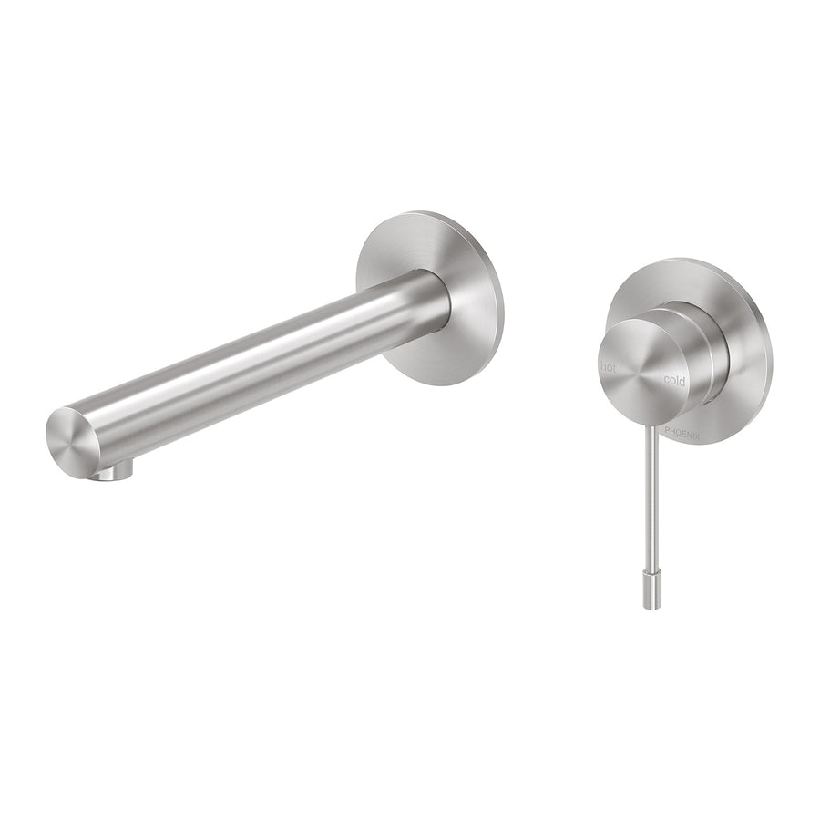 1 Vivid Slimline SS 316 Wall Basin / Bath Mixer Set 180mm , Mixers – Pilbara Bathroom Warehouse