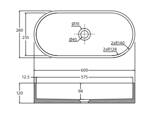 Jada Pill Concrete Above Counter Basin, Terrazzo