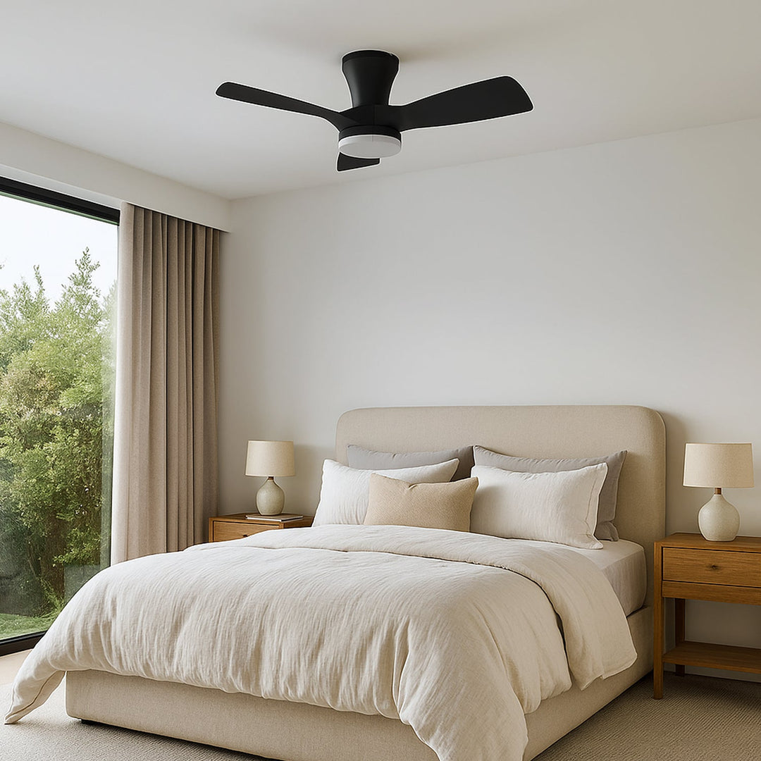 32" Kiwi DC Ceiling Fan White, Black With Light 5507062, 5507063 Vencha Lighting