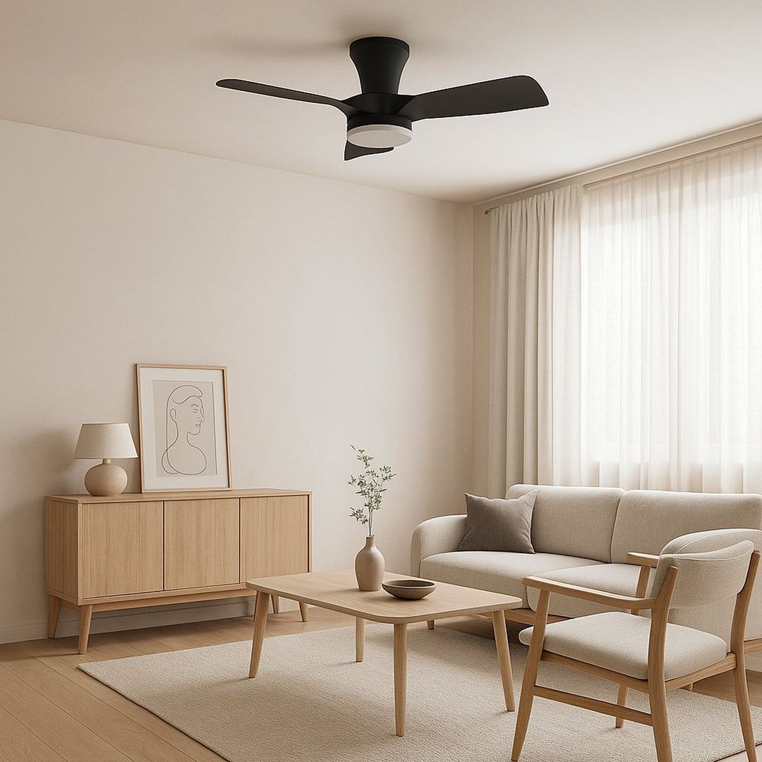 32" Kiwi DC Ceiling Fan White, Black With Light 5507062, 5507063 Vencha Lighting