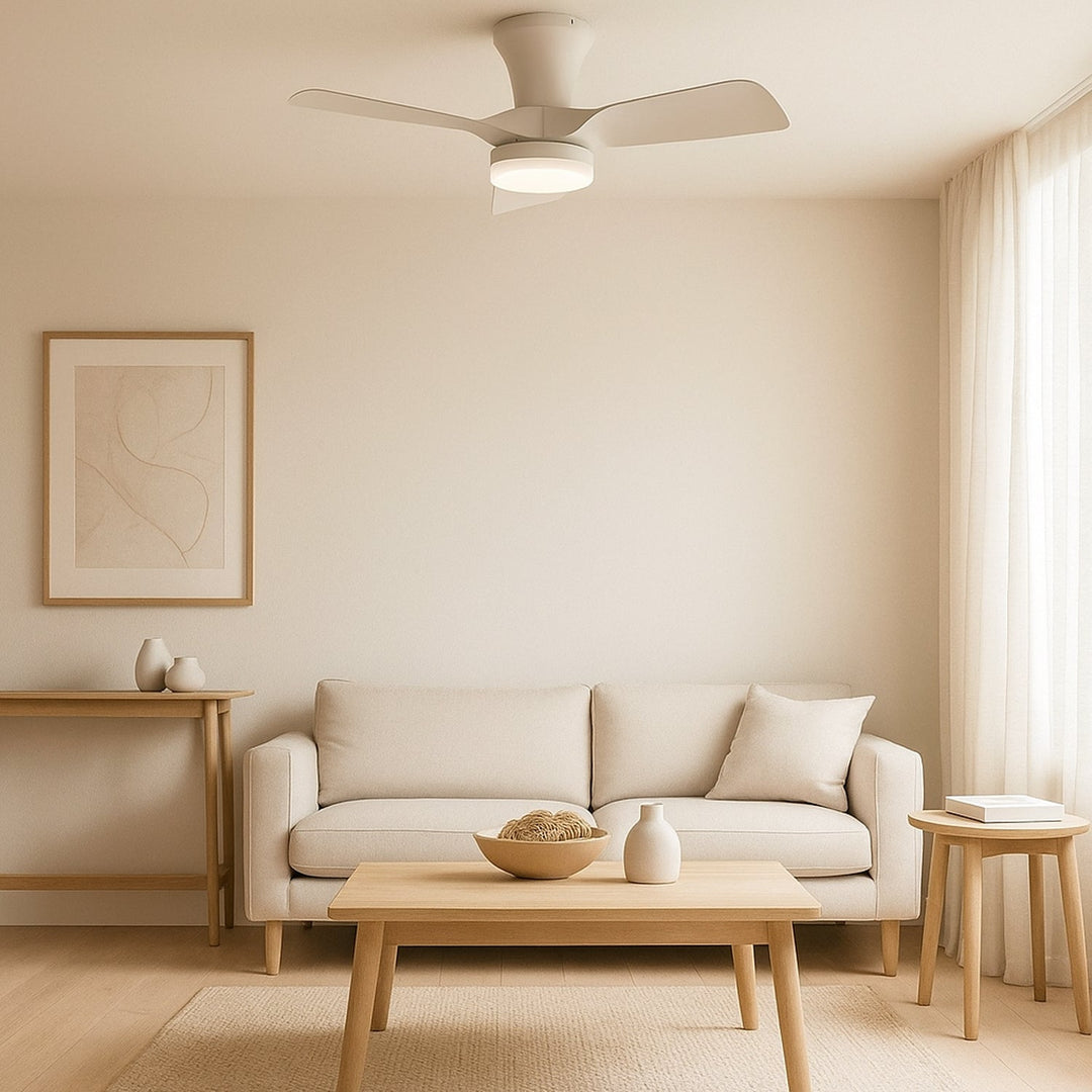 32" Kiwi DC Ceiling Fan White, Black With Light 5507062, 5507063 Vencha Lighting