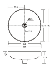 Aluca Round Semi-Inset Basin, Matte White