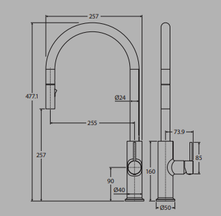 Kaya Sink Mixer Chrome Lead Free Sus304