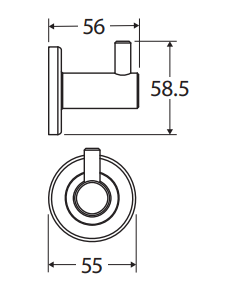 Kaya Robe Hook, Matte White