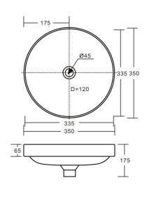 Aluca Round Semi-Inset Basin, Matte Olive