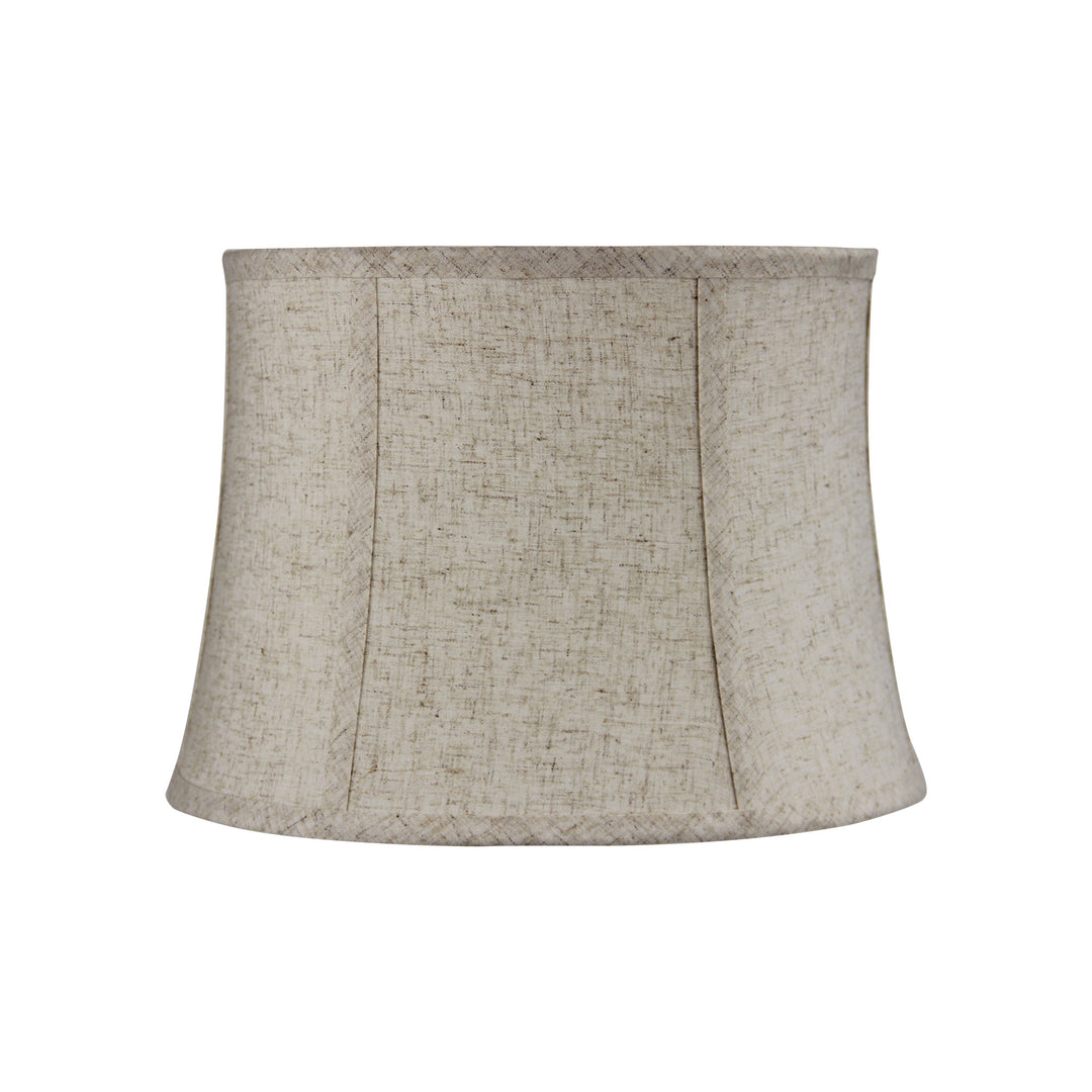 35cm Harp Mount Flax Linen Shade – Pale Stone