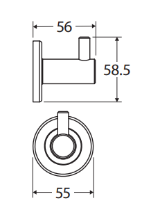 Kaya Robe Hook, Matte Black