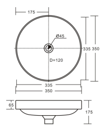 Aluca Round Semi-Inset Basin, Matte Black