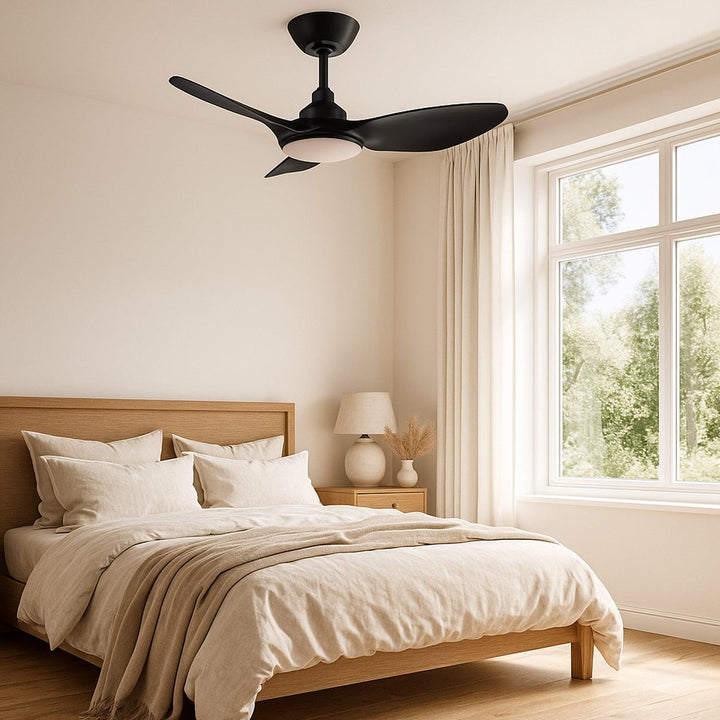 36" Skyfan DC Ceiling Fan Black, White With Light SKY903XX-L Ventair
