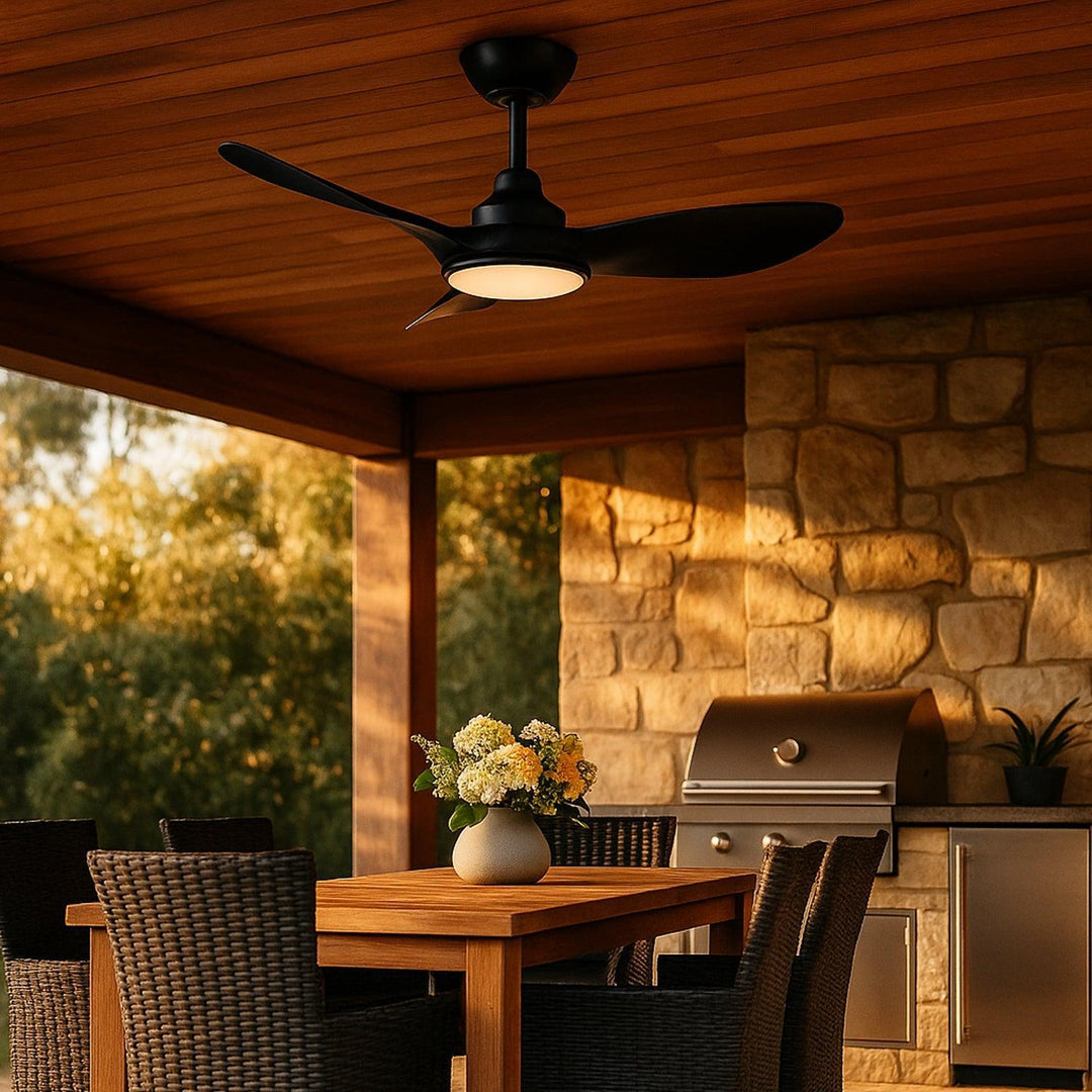 36" Skyfan DC Ceiling Fan Black, White With Light SKY903XX-L Ventair