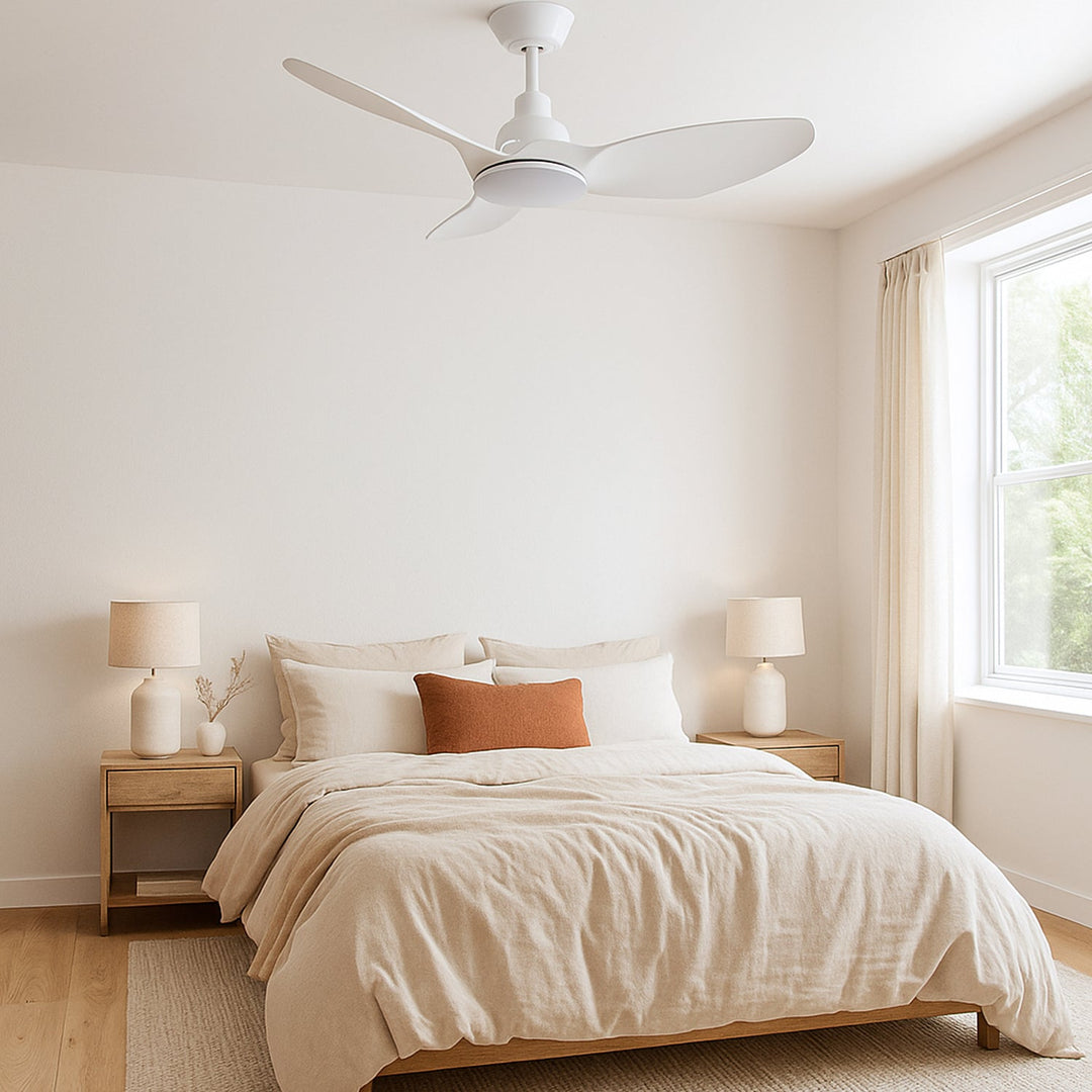 36" Skyfan DC Ceiling Fan Black, White With Light SKY903XX-L Ventair