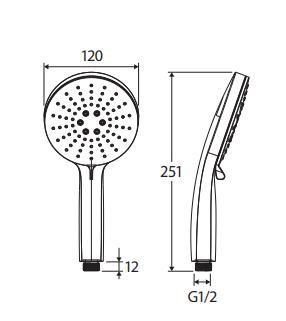 Empire Slim Handheld Shower Head, Brushed Nickel