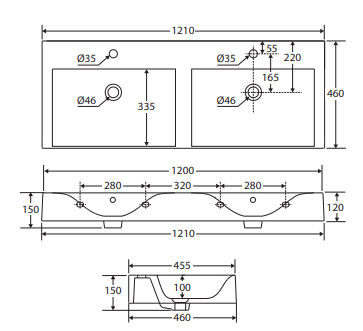 RAK Des 121 Wall Basin