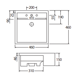 RAK Nova Semi-Recessed Basin