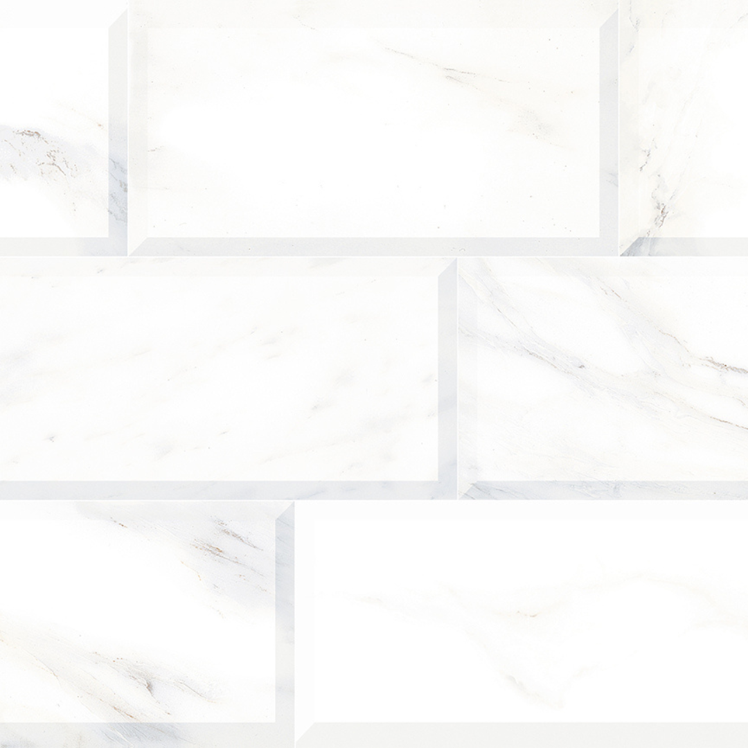 Norma White Glossy Ceramic Tile 300 x 600