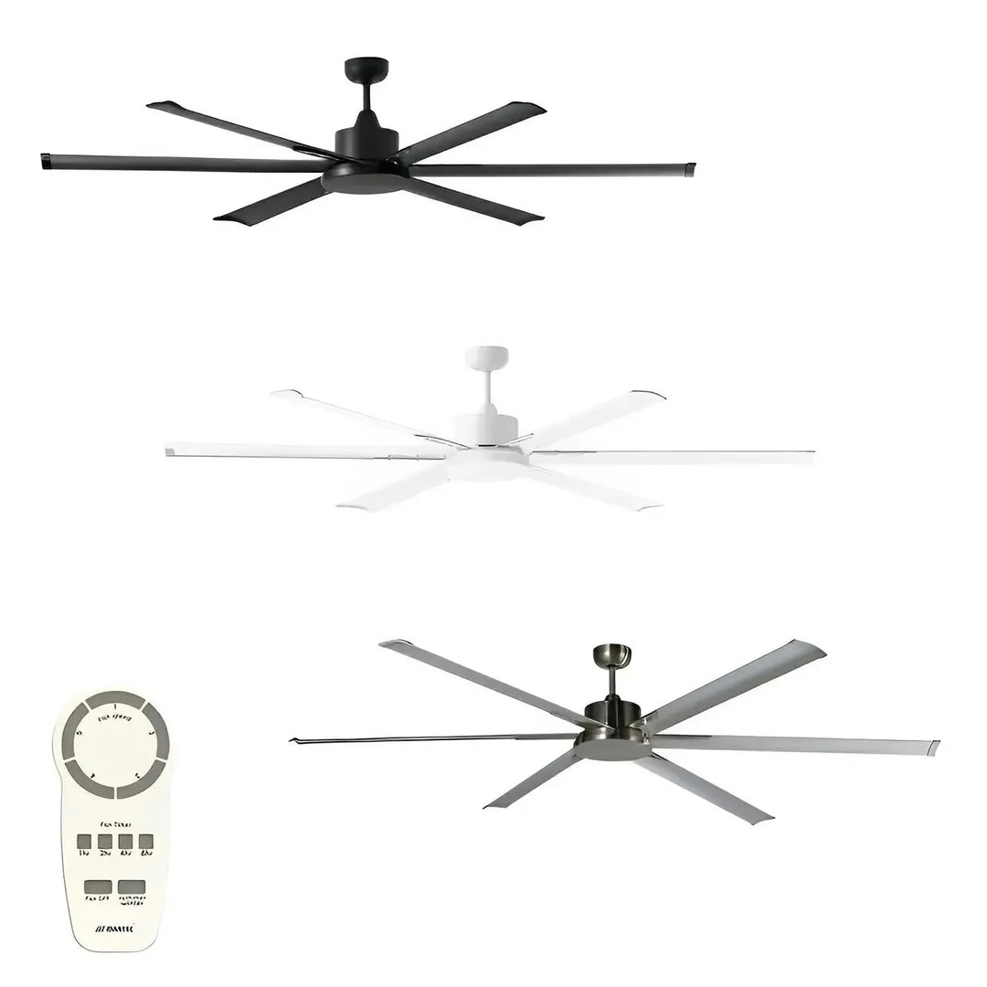 84" Albatross DC Ceiling Fan Matt Black, White, Brushed Nickel MAFMXR+MAF210X Martec Lighting