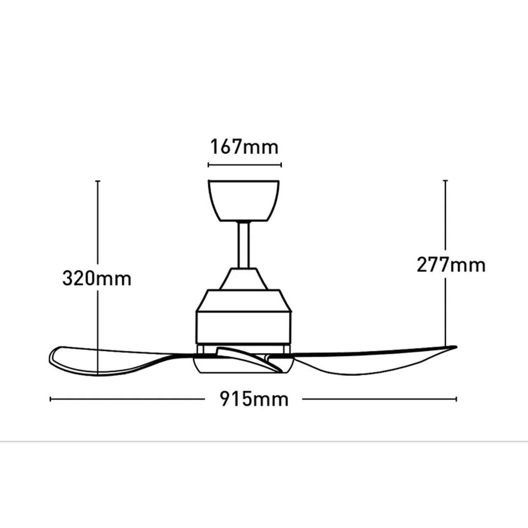 36" Jota Mini DC Ceiling Fan