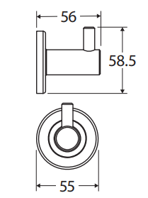 Kaya Robe Hook, Chrome