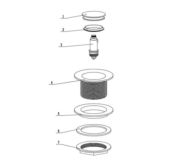 40mm Chrome Pop Up Waste for Bathtub