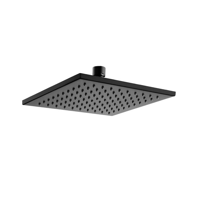 Modena Shower Head, 200mm, Matte Black – Pilbara Bathroom Warehouse Perth and regional Western Australia