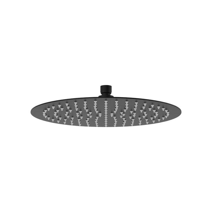 Slice Round Shower Head, 300mm, Matte Black– Pilbara Bathroom Warehouse Perth and regional Western Australia