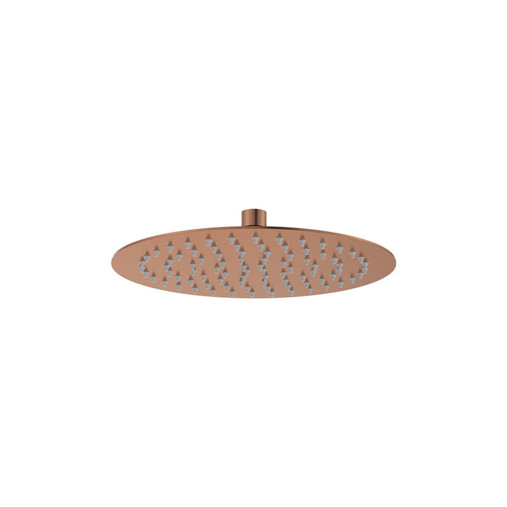 Kaya Shower Head, 250mm, Brushed Copper– Pilbara Bathroom Warehouse Perth and regional Western Australia