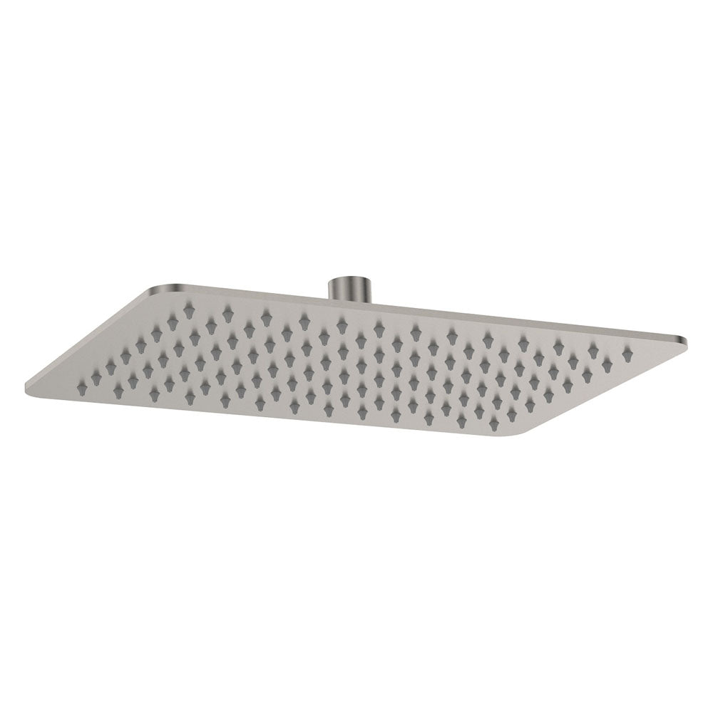 Koko Rectangular Shower Head, Brushed Nickel– Pilbara Bathroom Warehouse Perth and regional Western Australia