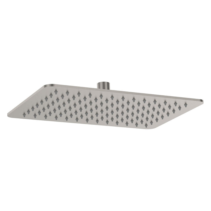 Koko Rectangular Shower Head, Brushed Nickel– Pilbara Bathroom Warehouse Perth and regional Western Australia