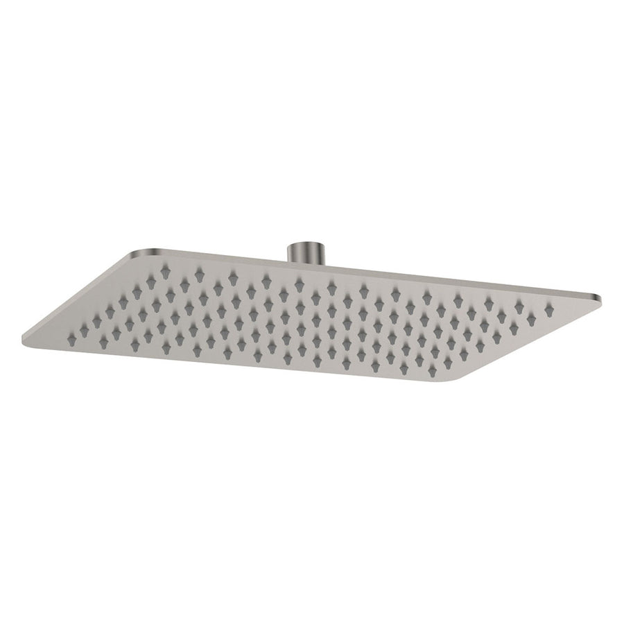 Koko Rectangular Shower Head, Brushed Nickel– Pilbara Bathroom Warehouse Perth and regional Western Australia