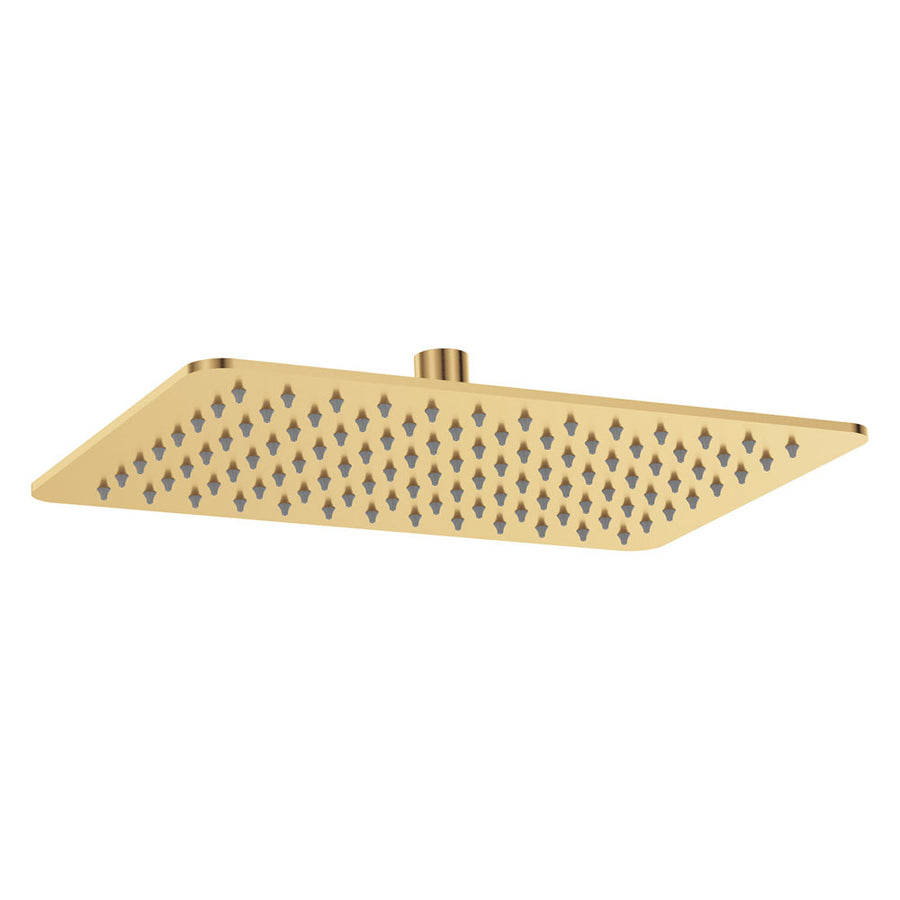 Koko Rectangular Shower Head, Urban Brass– Pilbara Bathroom Warehouse Perth and regional Western Australia