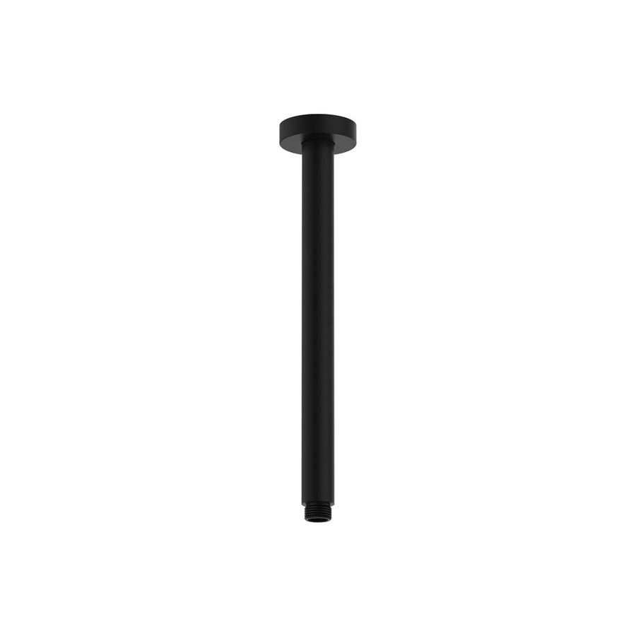Round Shower Dropper, 300mm, Matte Black – Pilbara Bathroom Warehouse Perth and regional Western Australia