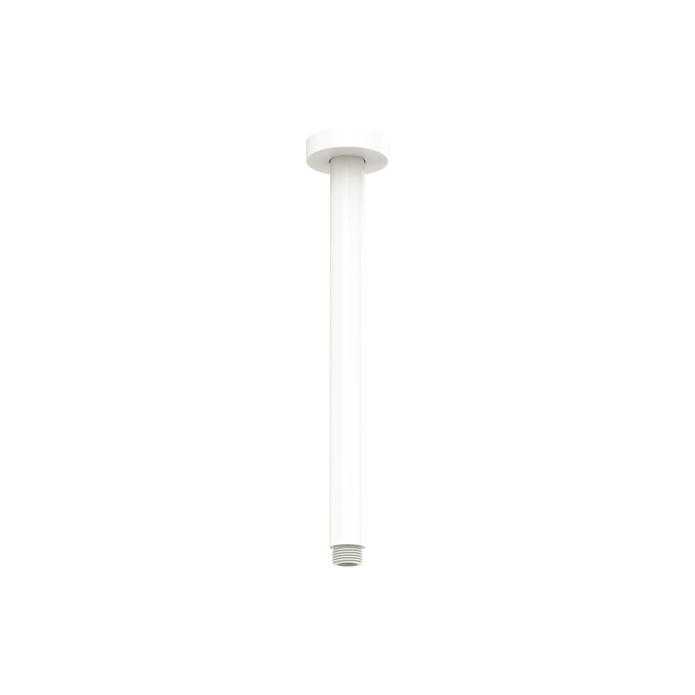Round Shower Dropper, 300mm, Matte White – Pilbara Bathroom Warehouse Perth and regional Western Australia