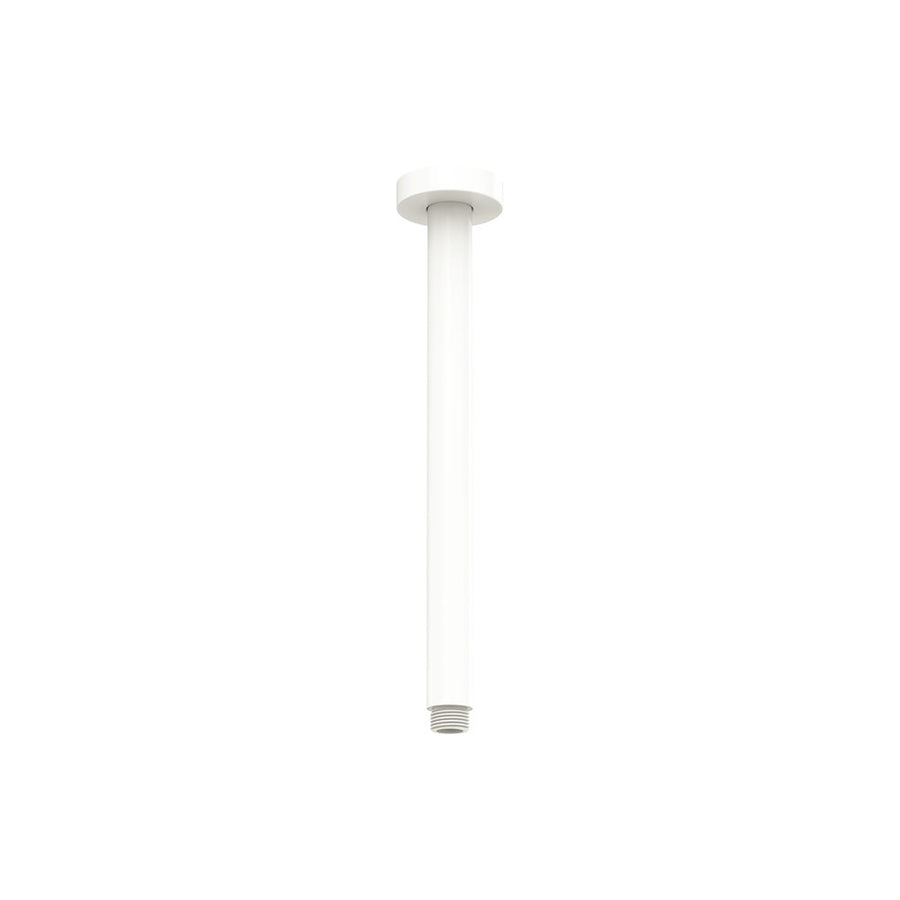 Round Shower Dropper, 300mm, Matte White – Pilbara Bathroom Warehouse Perth and regional Western Australia