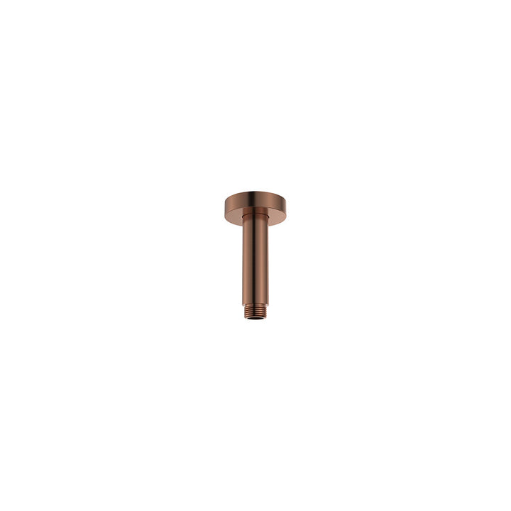 Round Shower Dropper, 100mm, Brushed Copper– Pilbara Bathroom Warehouse Perth and regional Western Australia
