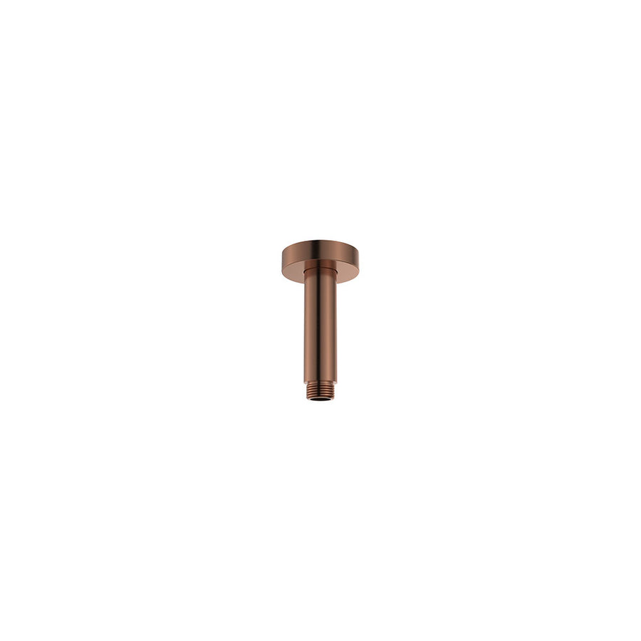 Round Shower Dropper, 100mm, Brushed Copper– Pilbara Bathroom Warehouse Perth and regional Western Australia
