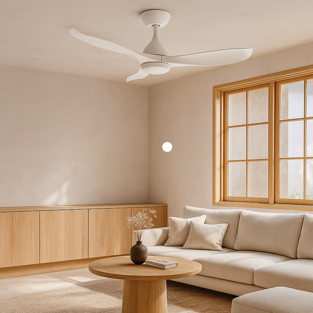 42" Scorpion DC Ceiling Fan Matt Black, Matt White with Light MSDC1033 Martec Lighting