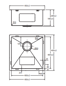 Hana 32L Single Kitchen Sink, Brushed Copper