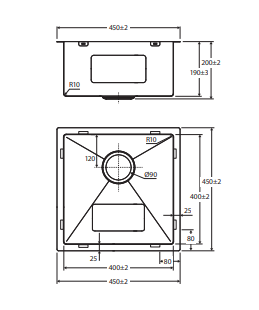 Hana 32L Single Kitchen Sink, PVD Carbon Metal