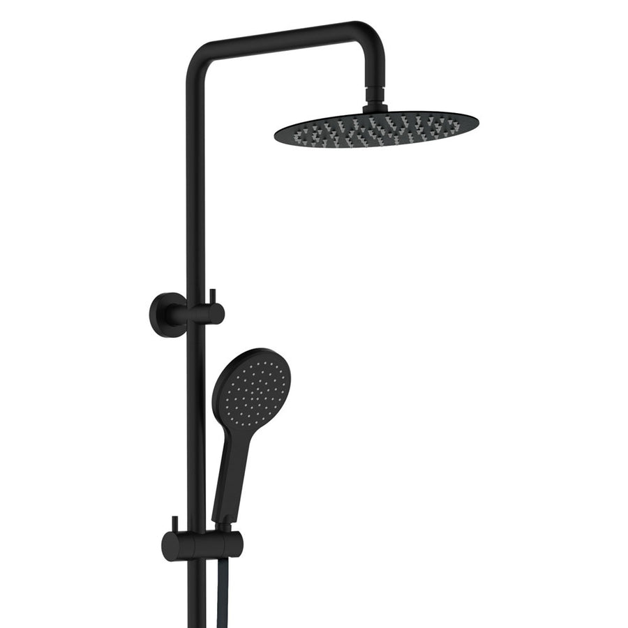 Kaya Twin Shower, Matte Black-– Pilbara Bathroom Warehouse Perth and regional Western Australia