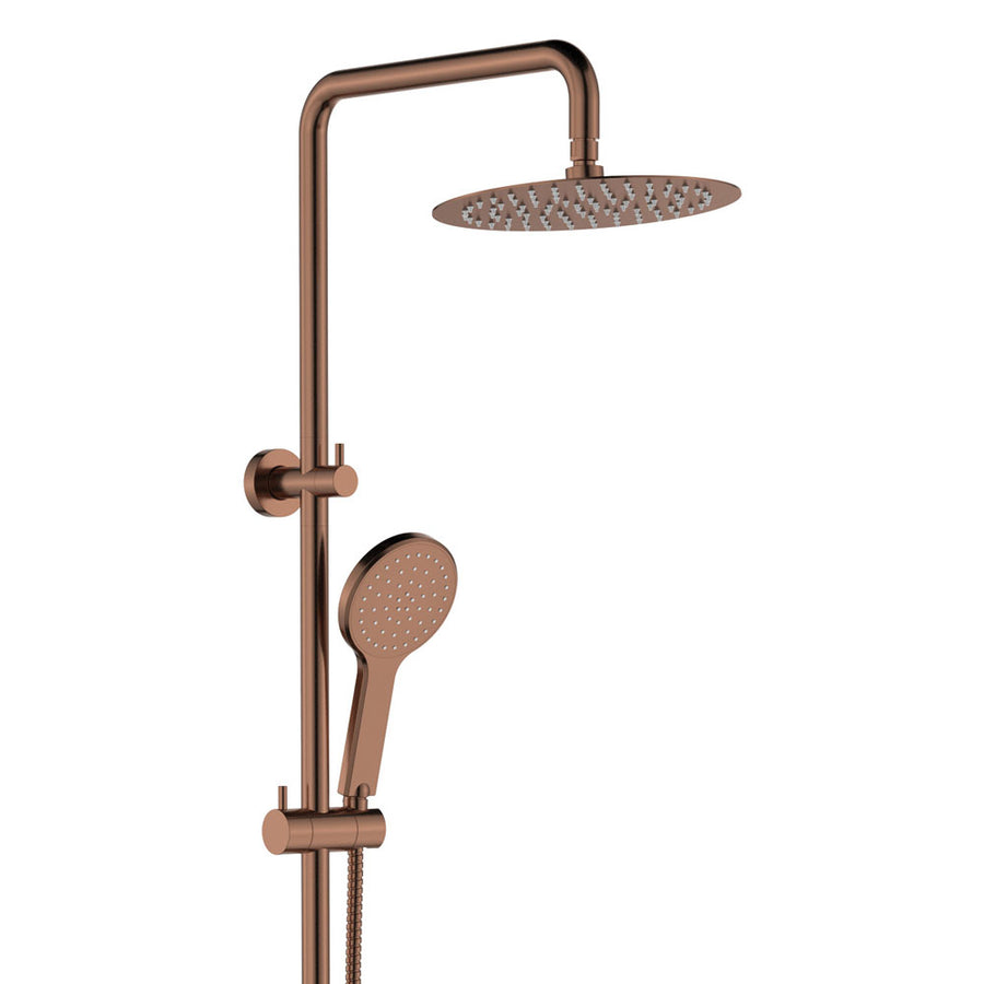 Kaya Twin Shower, Brushed Copper– Pilbara Bathroom Warehouse Perth and regional Western Australia