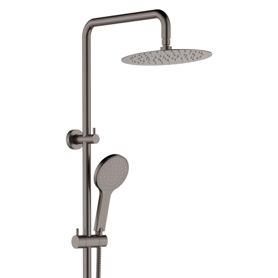 Kaya Twin Shower, Gun Metal– Pilbara Bathroom Warehouse Perth and regional Western Australia