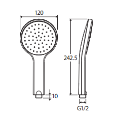 Kaya Shower Hand Piece, Urban Brass
