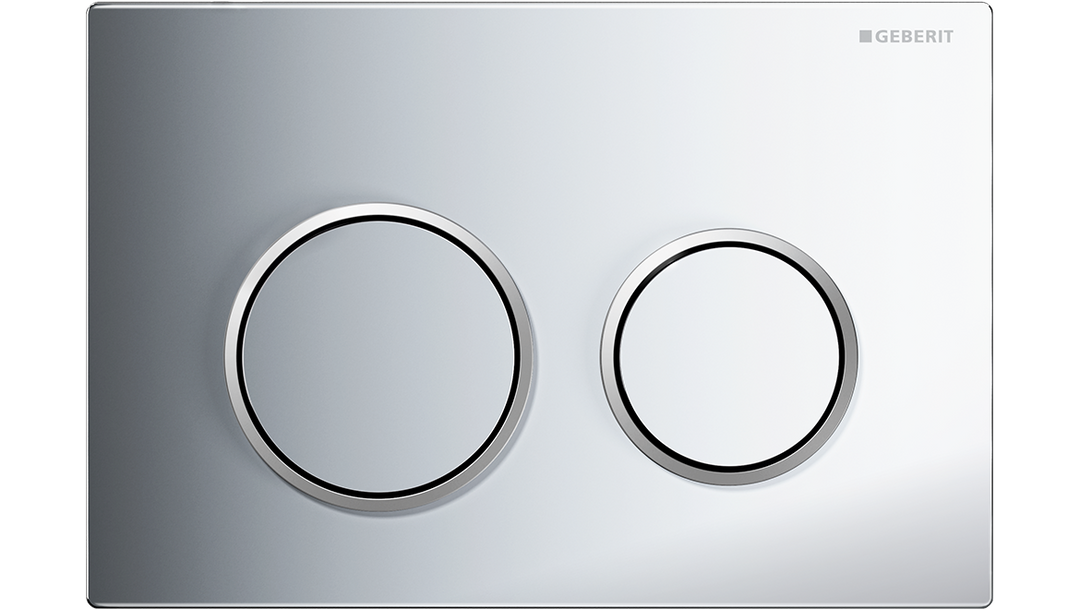Kappa21 Dual Flush Button Round Chrome With Matt Chrome Trim