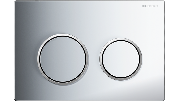 Kappa21 Dual Flush Button Round Chrome With Matt Chrome Trim